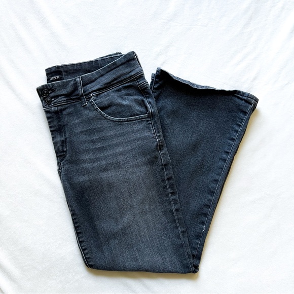 Hudson Collin Midrise Bootcut Crop Jeans in Charcoal Black - Size 30 - Picture 1 of 4